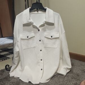 Chic White Button-Up Shirt